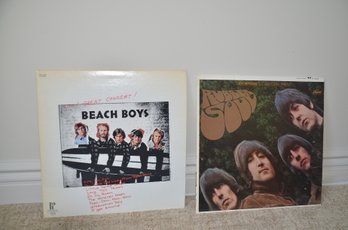 18) Record Albums Lot Of 2 - Beach Boys Wow Great Concert - Beatles Rubber Soul