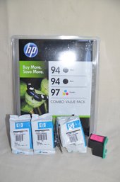 187) Hewlett Printer Ink Cartridges HP94 Black (2) - HP97 Tri Color