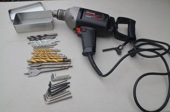 (#49) Craftsman 1/2' Drill 3/8 HP With Drill Bits