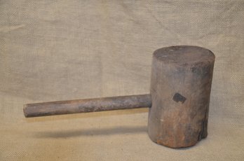(#63) Vintage Antique Wood Wooden Mallet Hammer