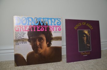 20) Record Albums Lot Of 2 - Donovan Greatest Hits - The Band Rock Of Ages