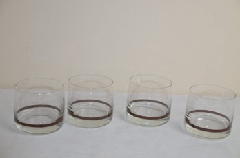 (#44) Vintage MCM Scotch Drinking Glasses Set Of 4