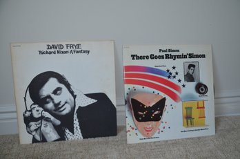 21) Record Album Lot Of 2 - Paul Simon There Goes Rhymin' Simon - David Frye Richard Nixon: A Fantasy