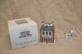 (#41) Department 56 FEZZIWIGS WAREHOUSE 1986 House Heritage Dickens Village Series In Orig. Box