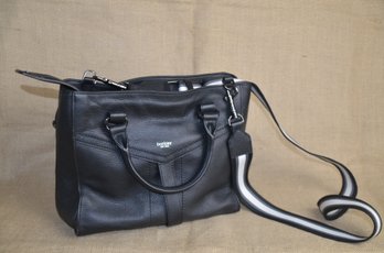 (#159LS) Botkier Black Leather Handbag Over Shoulder Strap 12x9