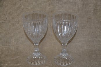 (#131) Crystal Wine Glasses Pair