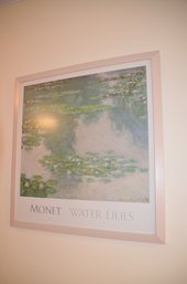 (#9) Framed Picture Monet Water Lilies