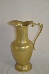 68) Brass Large Pitcher Handled India 12'H