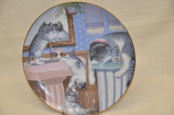 347) Decorative Cat Plate MISCHIEF MAKERS By Gre Gerrardi Hamilton Collector 8.5' Country Kitties Plate #0089P