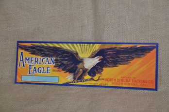 147) Vintage American Eagle Crate Label Advertisement 14.5x4