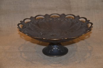 (#10) Metal Pedestal Compote Bowl