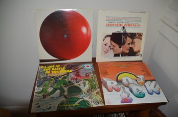 27) Record Albums Lot Of 4: Dr. Zhivago - The Big Ball  - Rock Begins - Gijoe At The Batle Of The Bulge