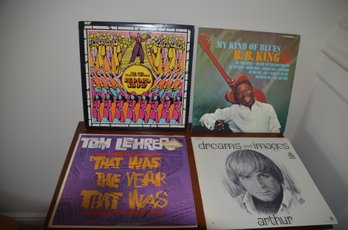 28) Record Albums Lot Of 4: BB King  - 1960 Warner Record Show - Arthur  - Tom Lehrer