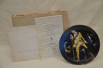 350) Elvis Presley Decorative 1989 Delphi Plate LOOKING AT A LEGEND Plate #3 The Memphis Flash By Bruce Emmitt