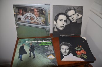 31) Record Albums Lot Of 3: Simon & Garfunkel Bookends - Shawn Phillips - Simon & Garfunkel With Poster