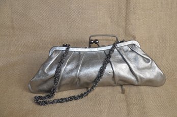(#164BS) Franchi Silver Evening Handbag 12x4.5