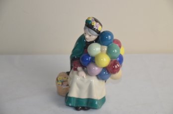 (#52) Porcelain Figurine Lady Selling Balloons