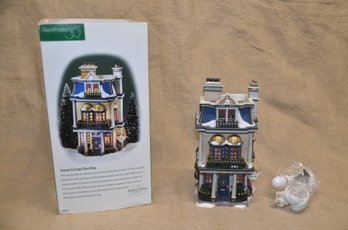 (#47) Department 56 TEAMAN & CRUPP CHINA SHOP 1998 House Heritage Dickens Village Series In Orig. Box