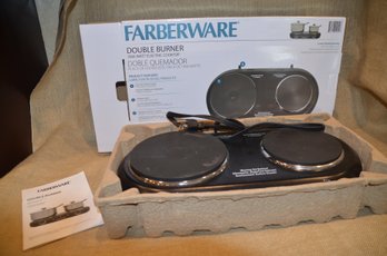 (#19) Farberware Double Burner Electric Cooktop Gently Used