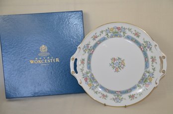 61) Royal Worcester Cake Platter In Box Mayfield Made In England 12'