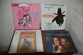 35) Record Albums Lot Of 4: Fiorello, Al Hirt & Ann Margaret, My Fair Lady, Show Boat