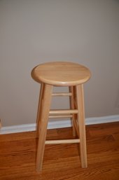 238) Round Wood Stool 24' Seat Height