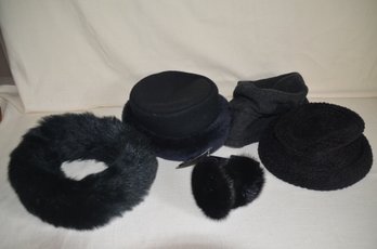 244) Assorted Black Hats