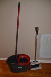 245) Mop Bucket And Dust Pan With Broom