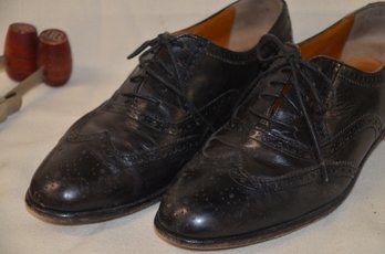 44) Mens Florestine Bostonian Black Size 8.5 Shoes With Shoe Sizer
