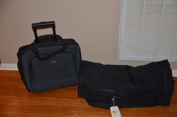 250) Carry On Overnight Wheel Luggage AND Garment Bag
