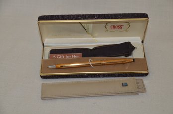 77) Cross Pen Retractable In Original Box 1/20 14k Gold Filled Writes