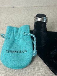 (#529) Tiffany & Co. Sterling Silver 925 Interlocking 2 Bands Ring