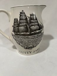 (#133) Captain John Willis Of The Cutty Sark Old White Hat Pitcher  7'H