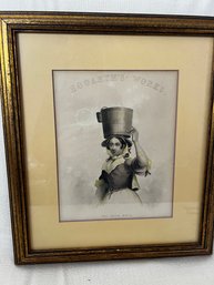 106) Vintage Framed Print: Hogarth Works The Milk Maid