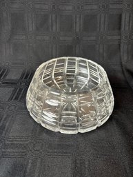 40) Waterford Crystal Glass Tapered Tralee Pattern Bowl 5' (slight Chip On Top Edge)