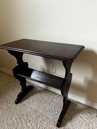 39) Vintage Wood Book Table Side Accent Table ( Has Some Wear)