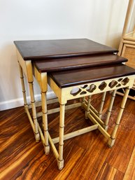 Nesting Tables Set Of 3 ( Slight Staining On Top)