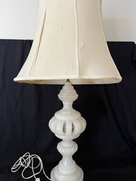 12) Alabaster Marble Table Lamps With Shades ( Dried Out) 24'h Without Shade