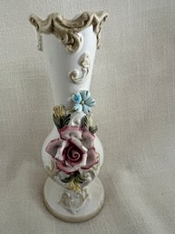 108) Vintage Italy 1892 Dimonte Rose Bud Vase 7'H