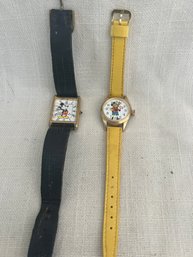 203) Lot Of 2 Mickey Mouse Watches