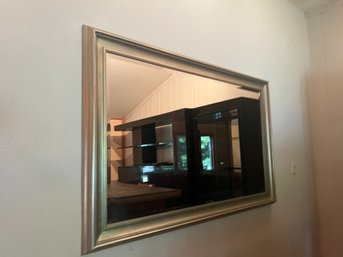 30) Silver Large Framed Mirror 69x45x3
