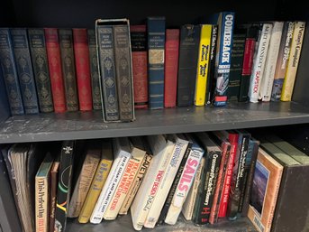 Large Lot Of Assorted Books 2 Shelves