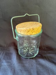 125) Clear Glass Mason Jar With Cork Top 4.5x4.5