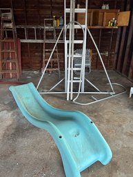 Pool Slide With Aluminum Ladder