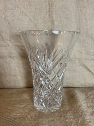 (#56) Crystal Large  10' Vase Waterford? No Marking
