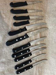 (#284) Assorted Knives Henckel International Black Handle