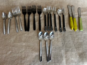 (#286) Assorted Cocktail Forks, Spoons And Spreader