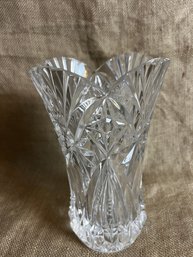 100) Vintage Lead Cut Crystal Vase 9'H
