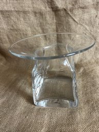 104) Modern Square Bottom Clear Glass Vase