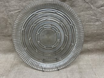 98)  Glass Serving Plate 14' Diag.